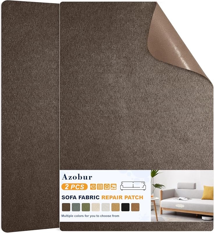 Azobur Couch Patch Repair Fabric,Microfiber Fabric, Self-Adhesive, for