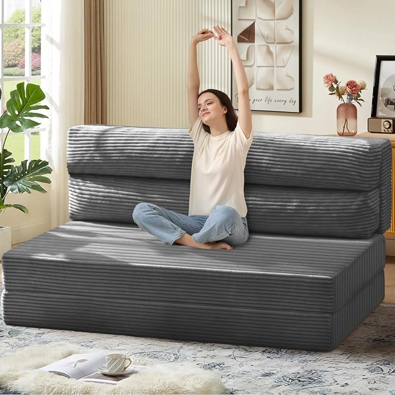 JUIKURY Folding Sofa Bed, Convertible Sleeper Chair with Pilow Foldabl