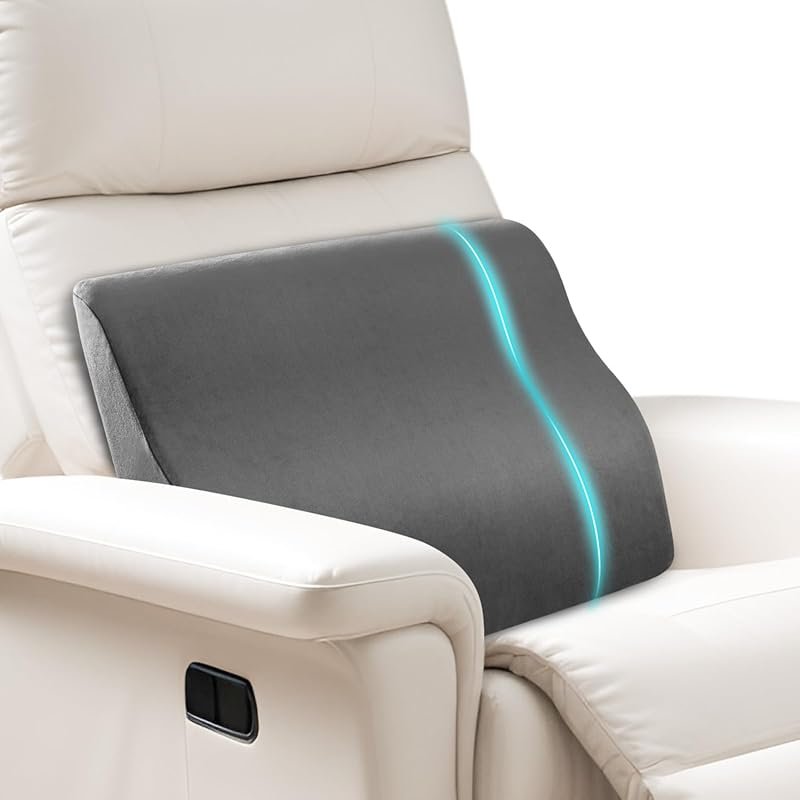 Large Memory Foam Lumbar Support Cushion for Sofa: Ergonomic Backrest