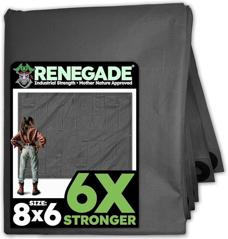 Heavy Duty 8x6 ft Truck Bed Tarp – Waterproof, UV-Resistant, PFAS-Free