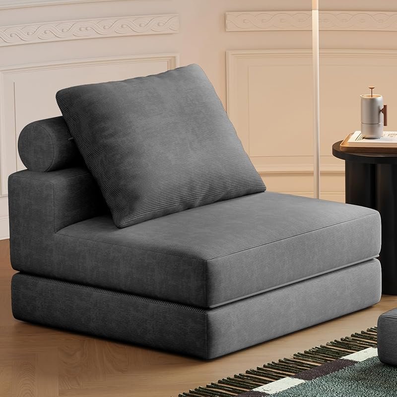 Convertible Futon Sleeper Chair Bed, Folding Boneless with High-Densit