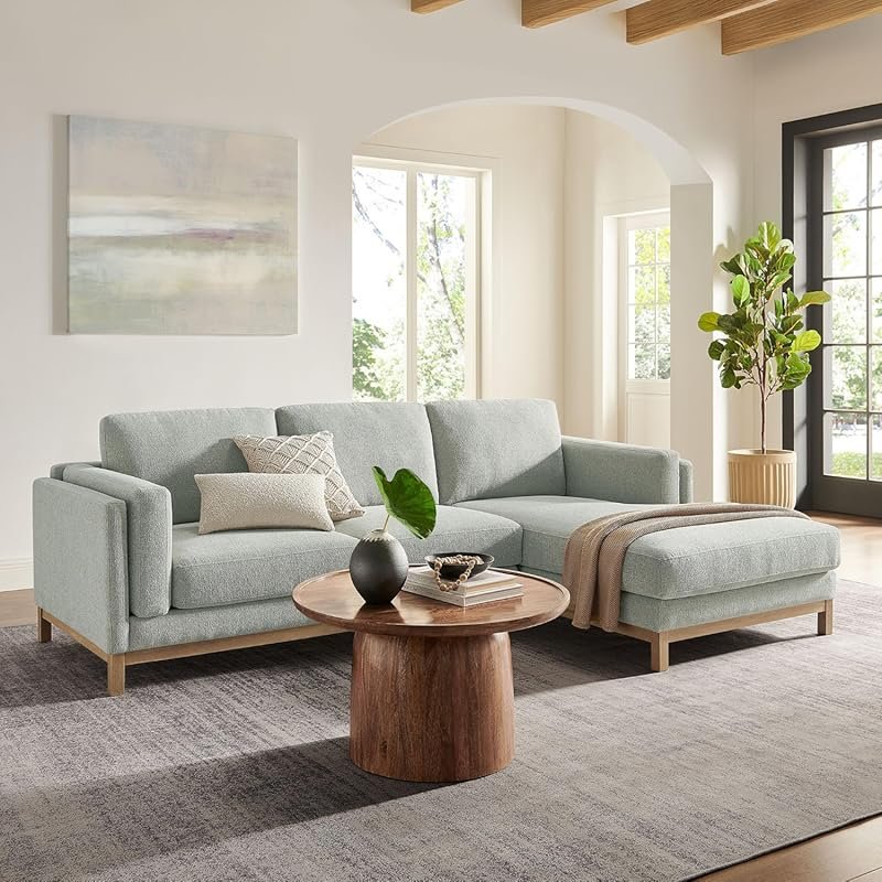 Best Right-Facing 2-Piece L-Shaped Modular Sectional Sofa with Deep Se