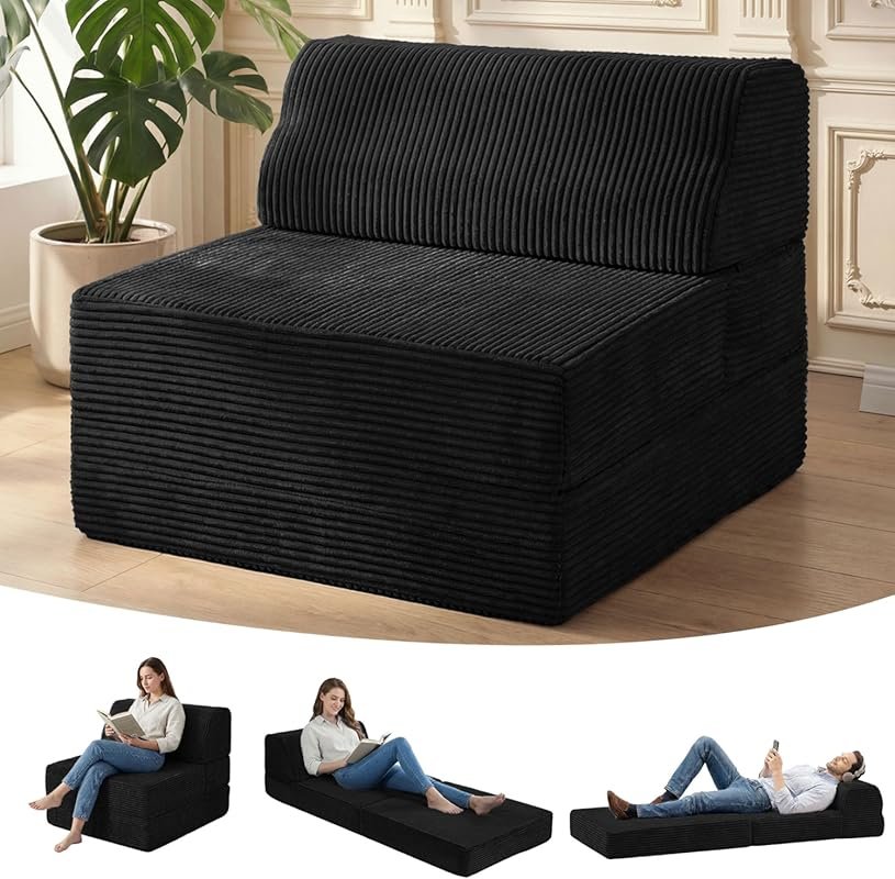 Kasunpul Folding Sofa Bed with Memory Foam – Convertible Sleeper Chair