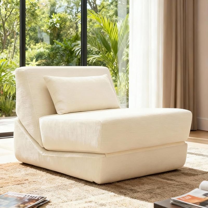 Convertible Folding Sofa Bed Chair with Back Support, a Lounge Sleeper