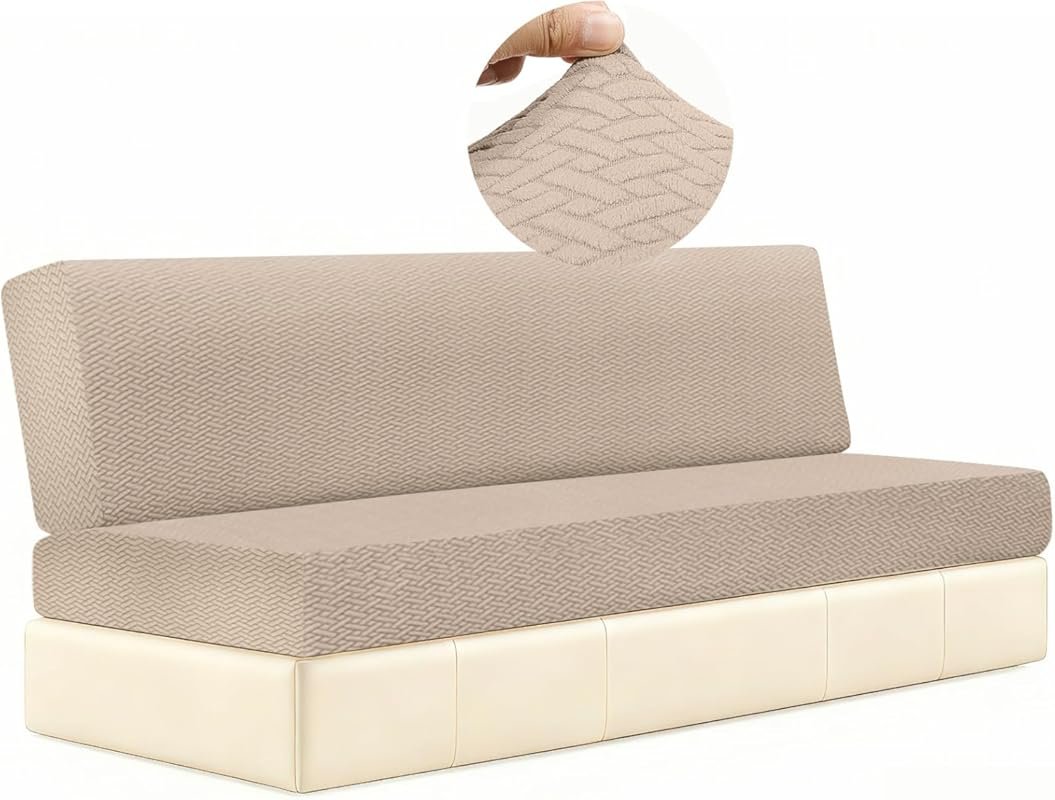 RV Couch Covers for Sofa Bed,2 Piece Washable Backrest & Seat Armless
