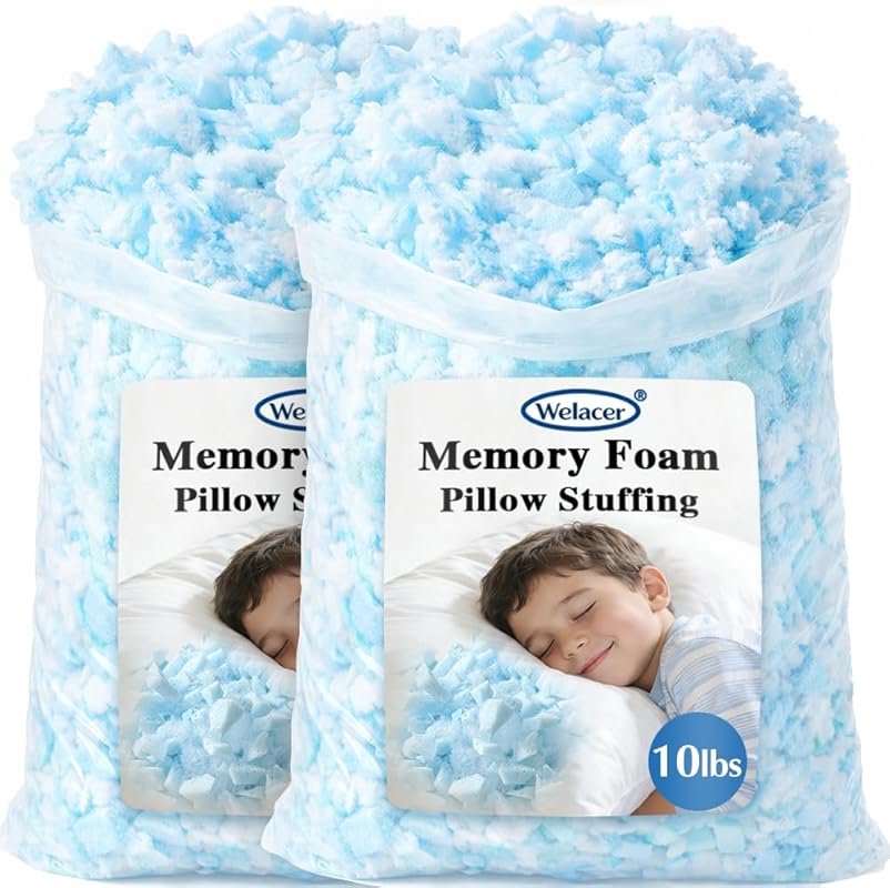 10lbs Shredded Memory Foam and Polyfill Filling for Adjustable Sofa Ba