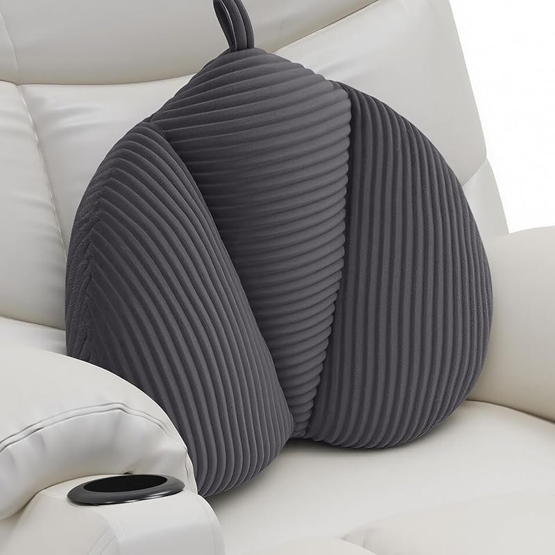 Lumbar Support Cushion for Sofa: Shredded Foam Back Pillow for Pain Re
