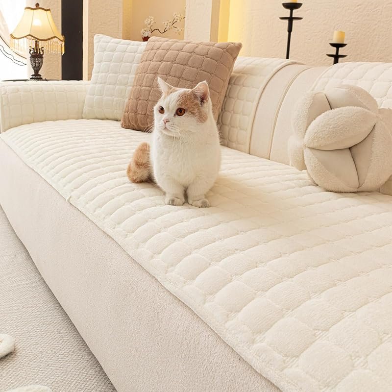 Washable Velvet Sectional Couch Cover and Furniture Protector Designed