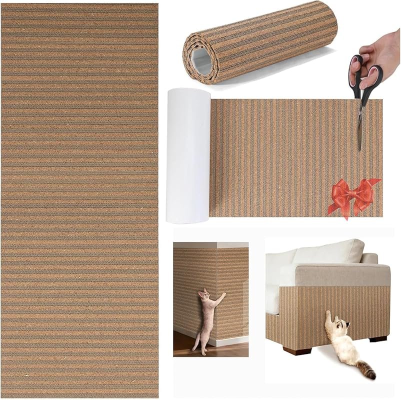 Natural Cork Cat Scratch Mat: A Durable Sofa Protector, Ideal for Floo